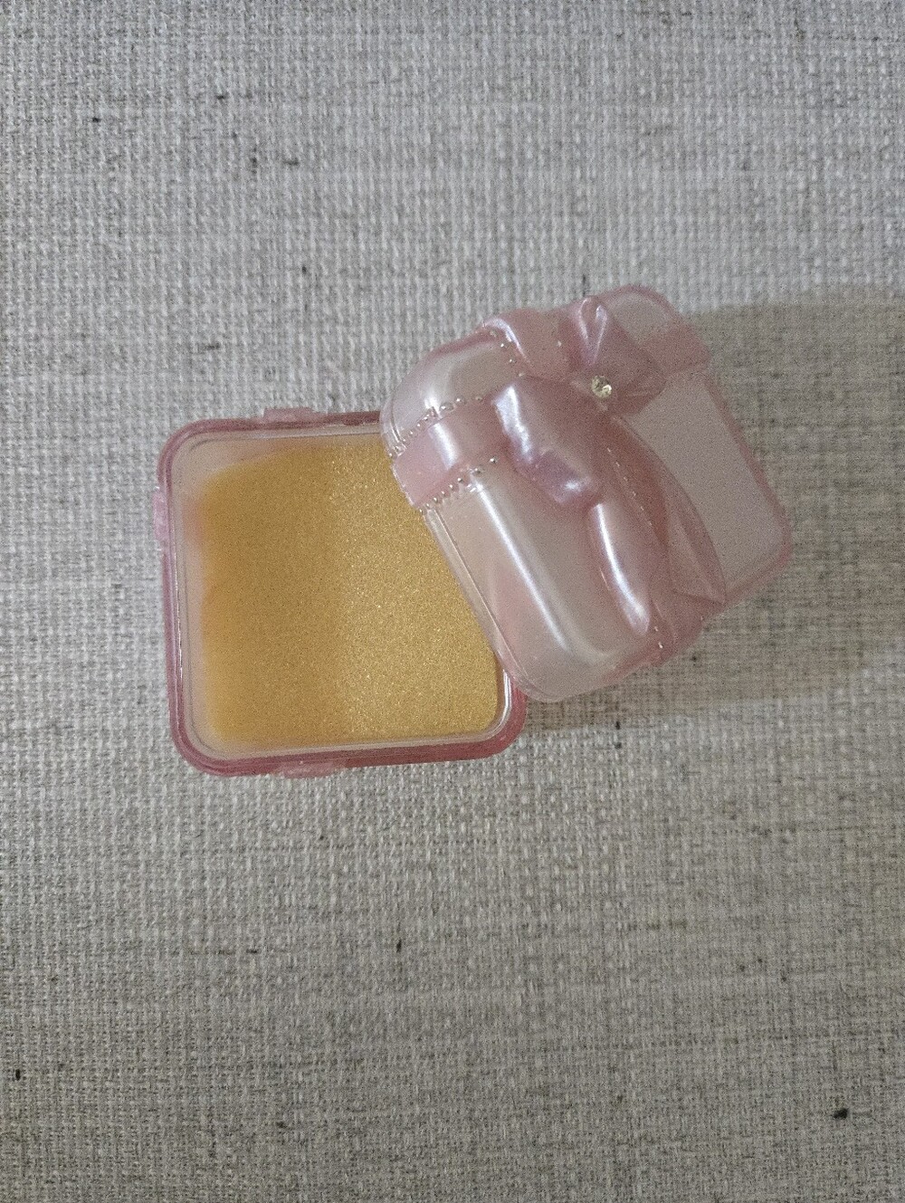 Vtg 50s JCM Jewelry Presentation Box Frosted Pink Shiny Bow - Picture 4 of 6